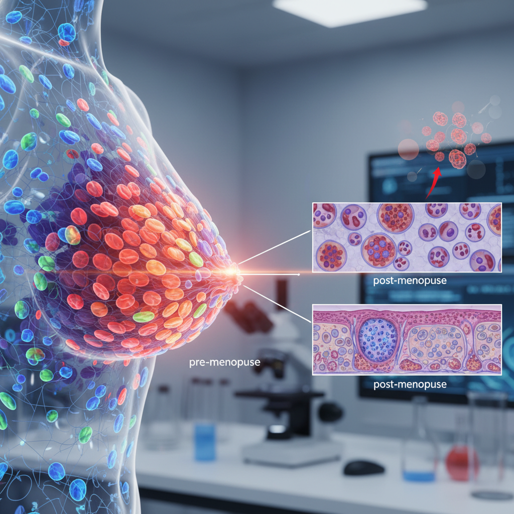 La menopausia parece remodelar el tejido mamario de forma profunda — y eso podría ayudar a explicar cambios ligados al riesgo de cáncer